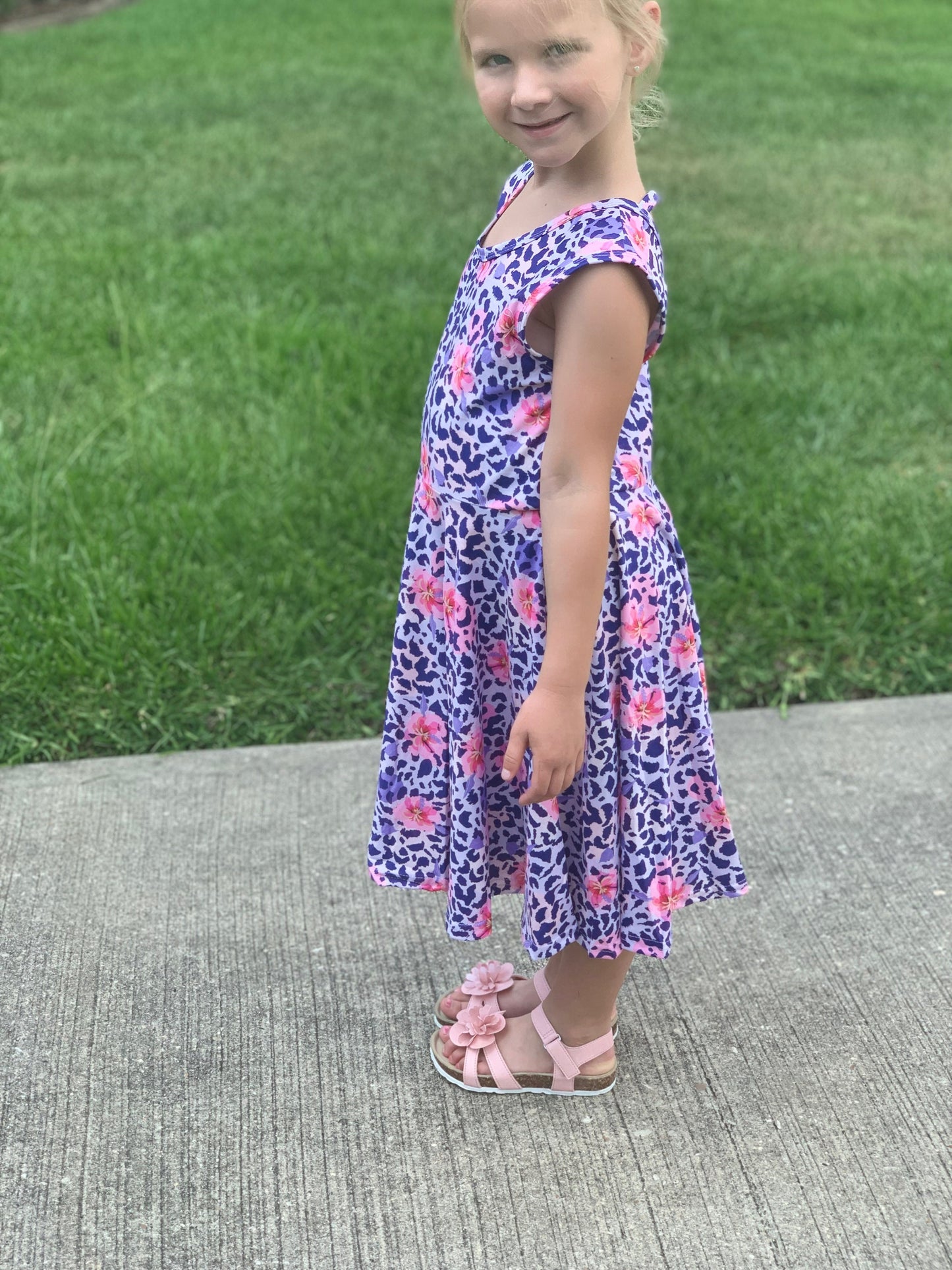 Floral Leopard Twirl Tank