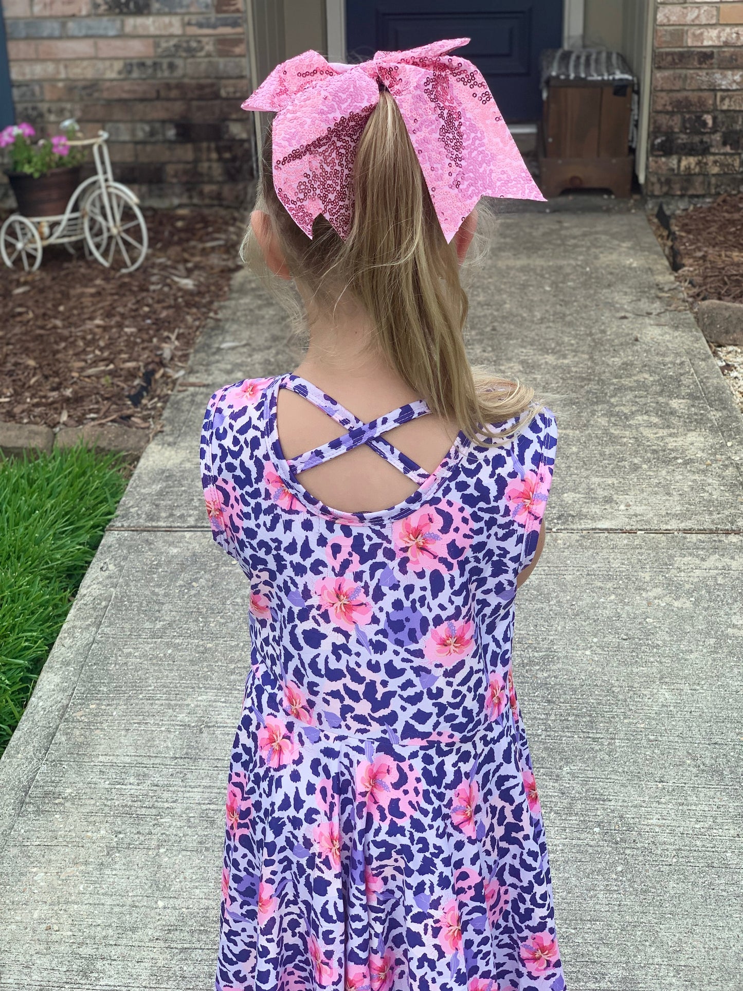 Floral Leopard Twirl Tank
