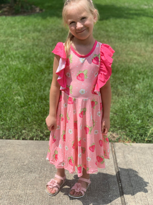 Strawberry Fields Ruffle Twirl Tank