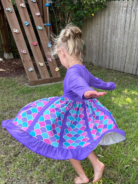 Long sleeve Mermaid Dress