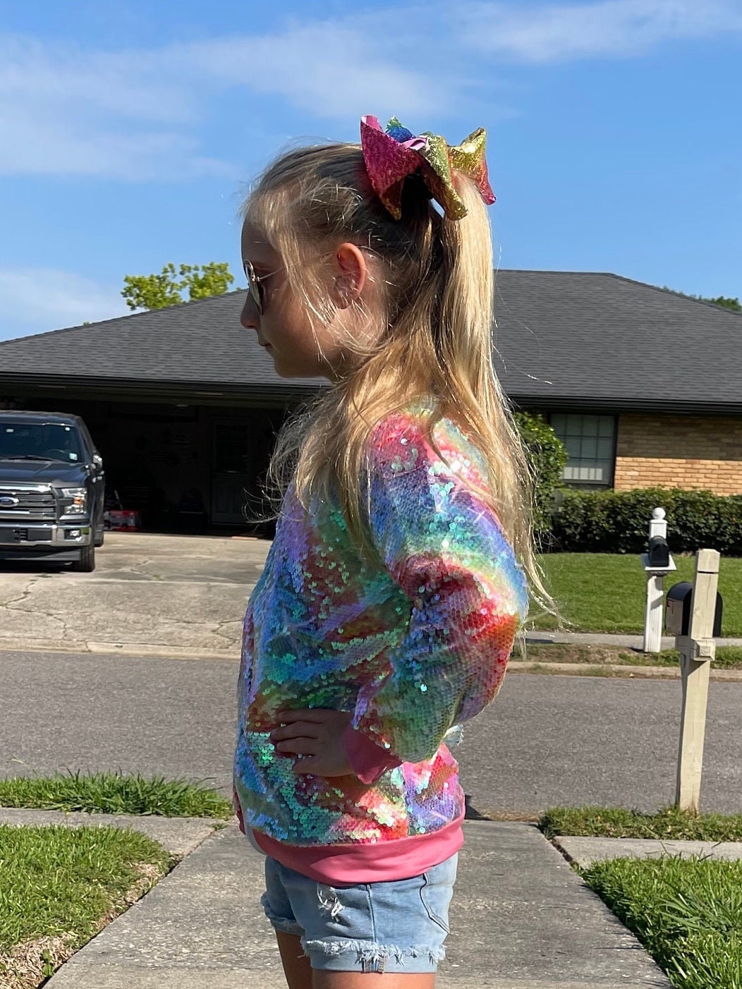 Rainbow Sparkly Sequin Jacket