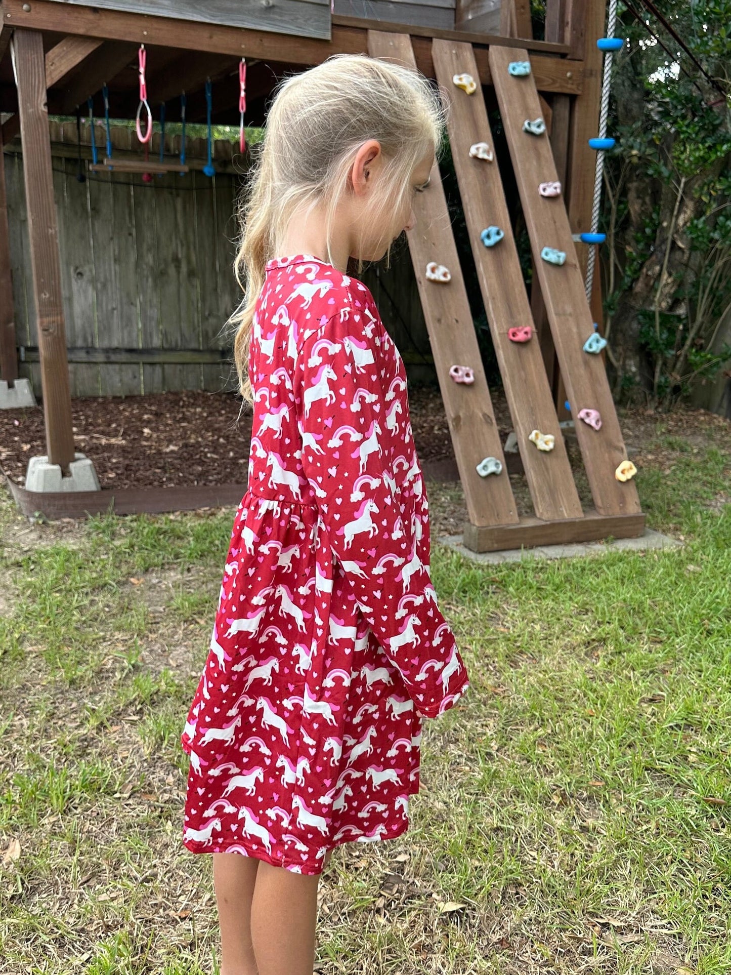 Rainbow Unicorn Long Sleeve dress