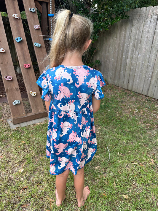 Axolotl Flutter Dress
