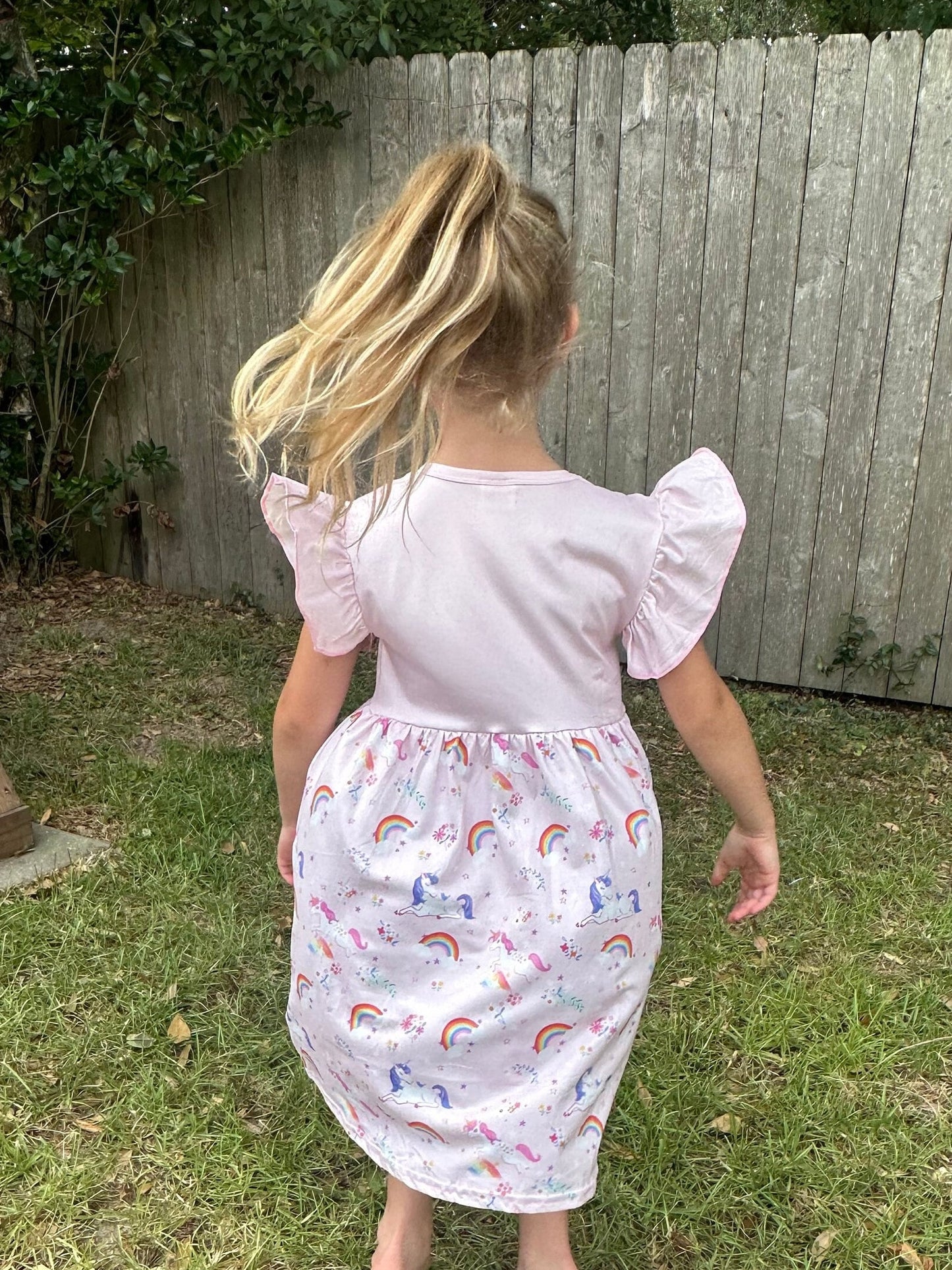 Pink Unicorn Rainbow Dress