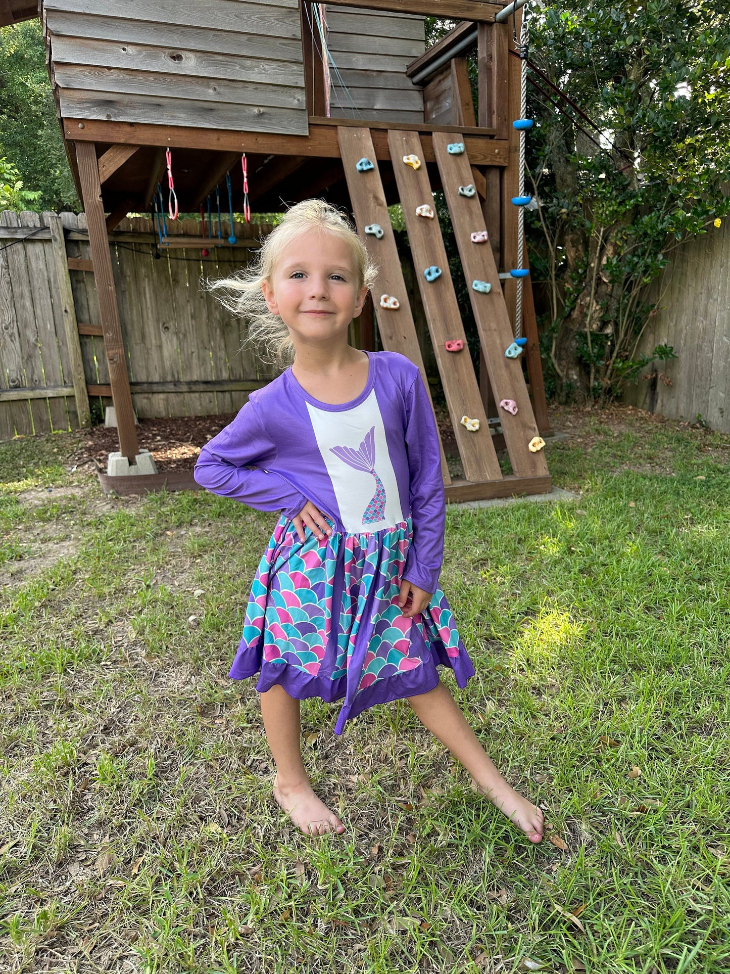 Long sleeve Mermaid Dress
