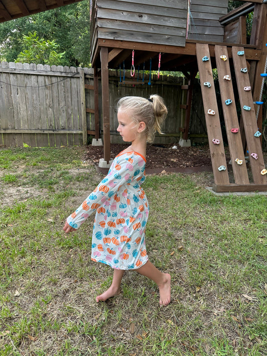 Long sleeve pumpkin Dress