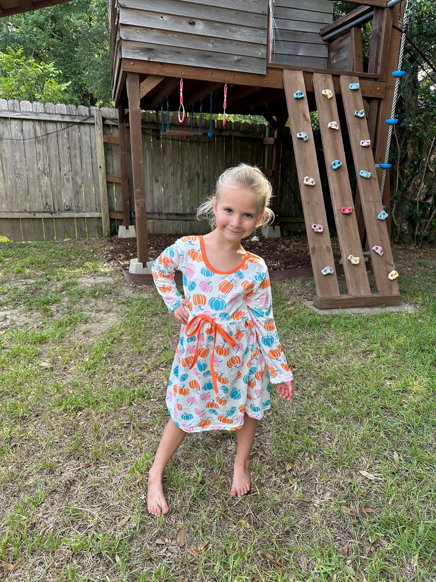 Long sleeve pumpkin Dress