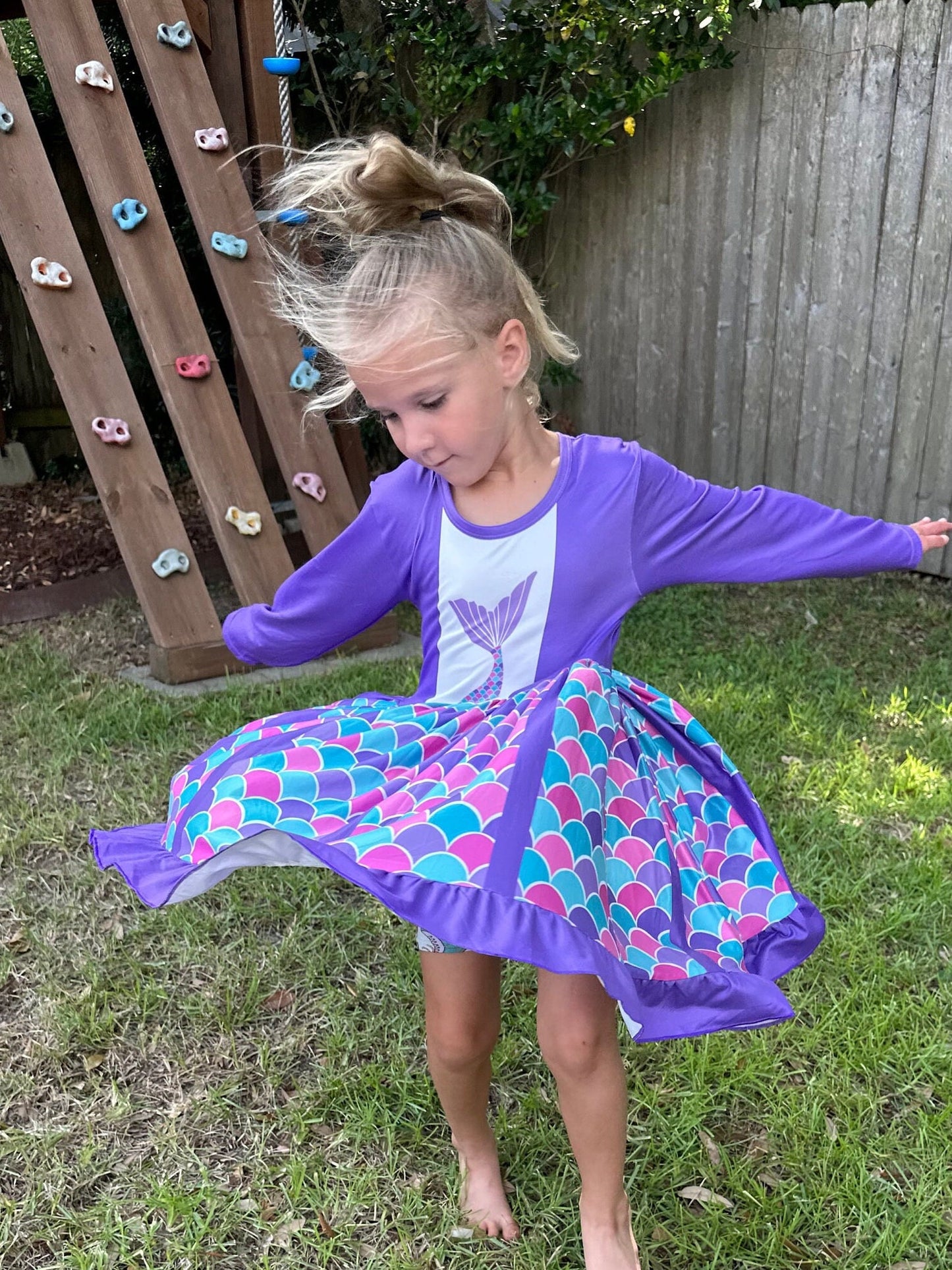 Long sleeve Mermaid Dress