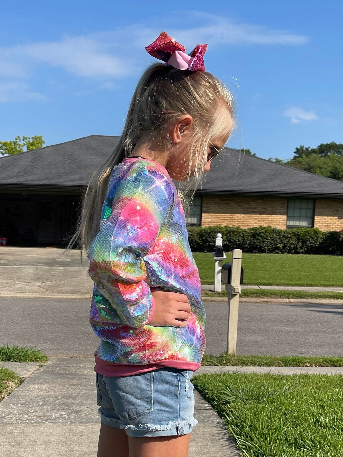 Rainbow Sparkly Sequin Jacket