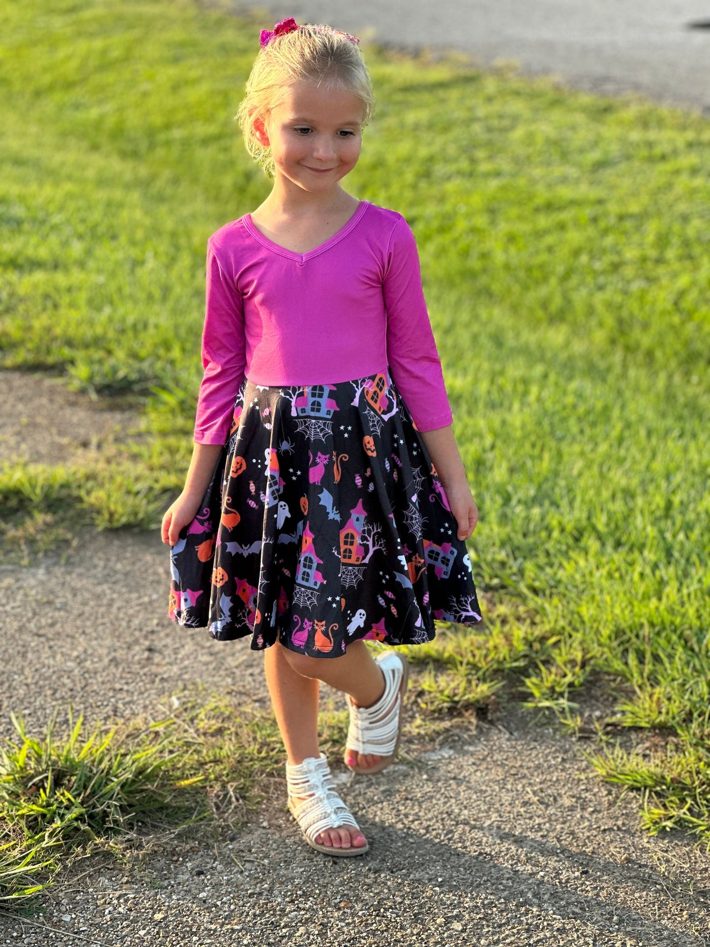 Haunted House Pink Top Ballerina Dress