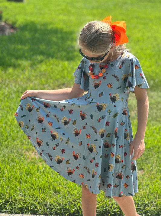 Thanksgiving Turkey Flutter Dress