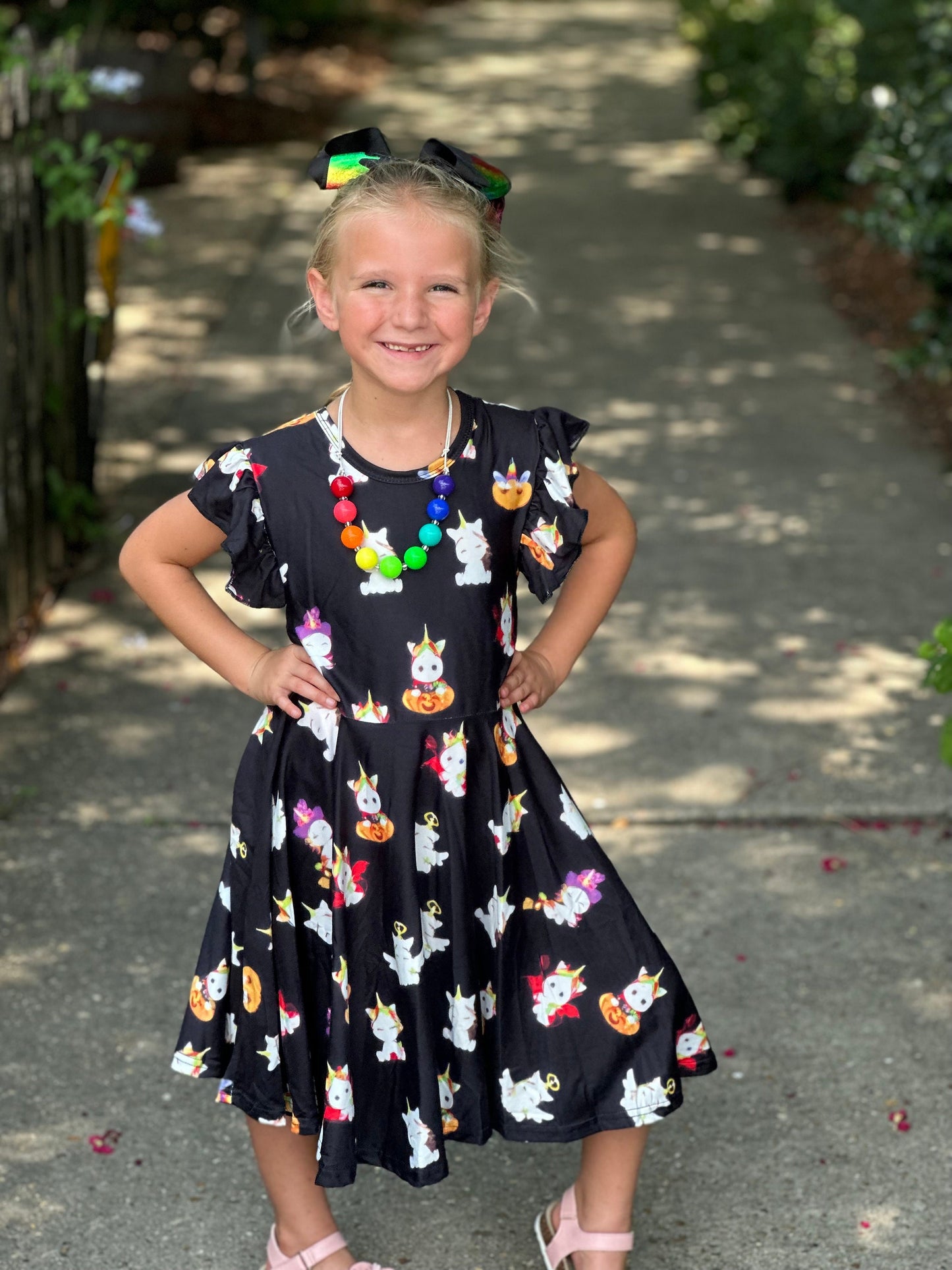 Halloween Unicorn twirl dress