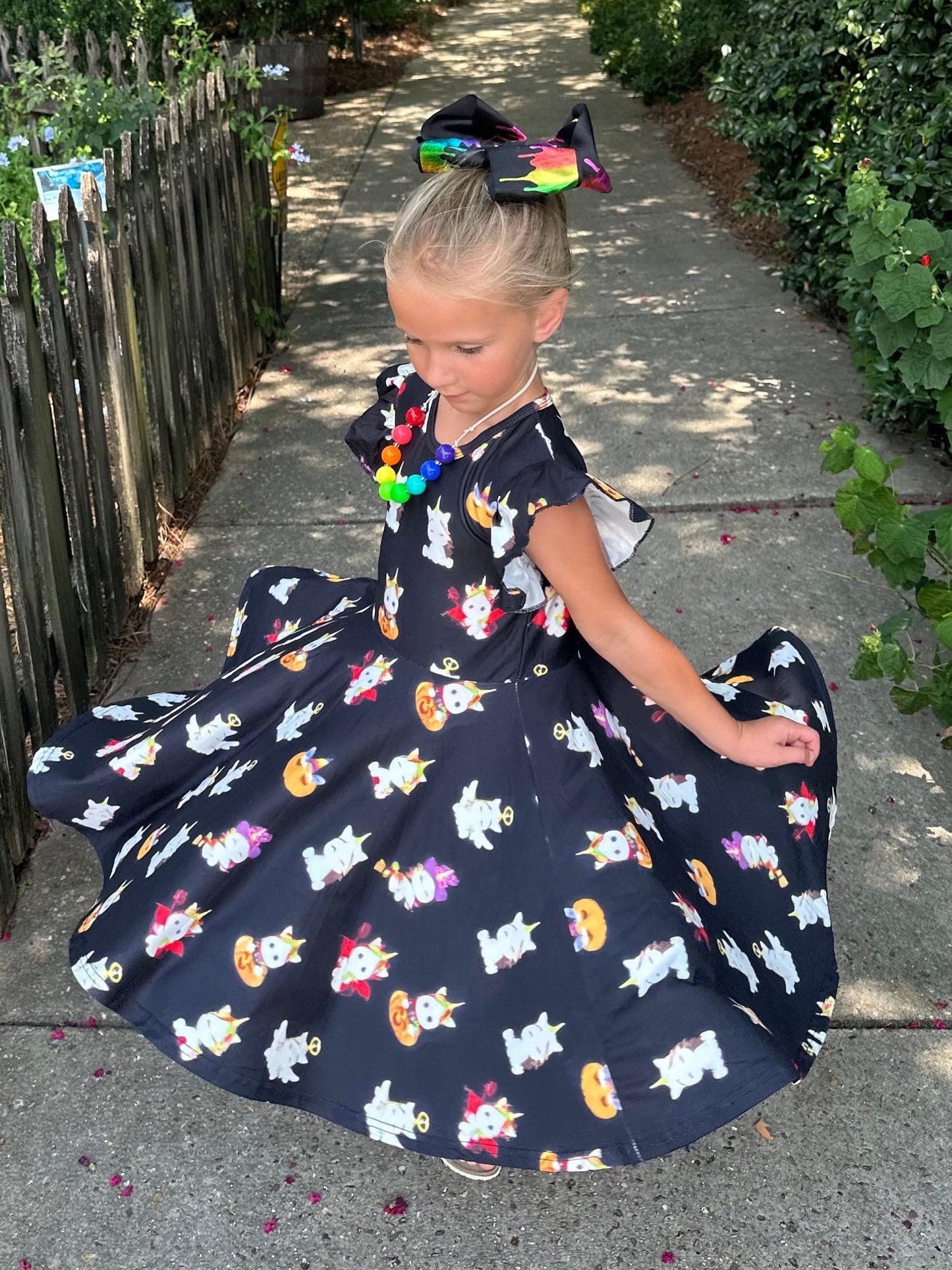 Halloween Unicorn twirl dress