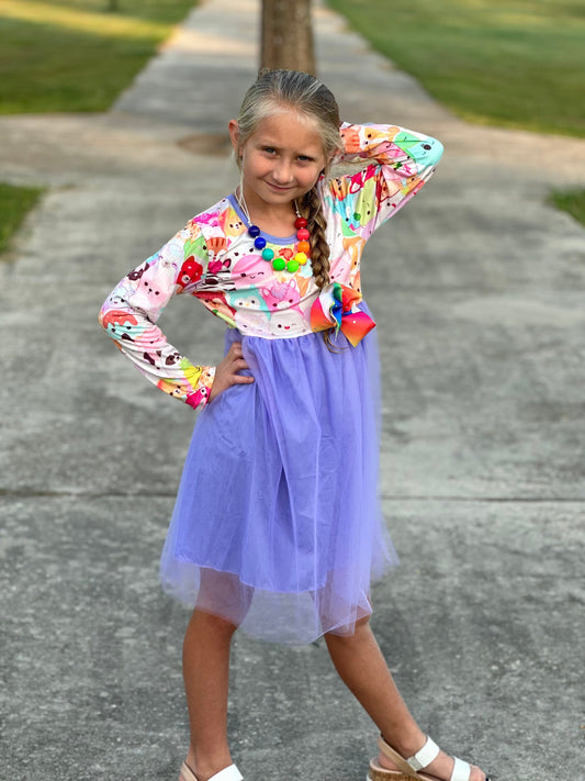 Light purple squishmallow tulle dress