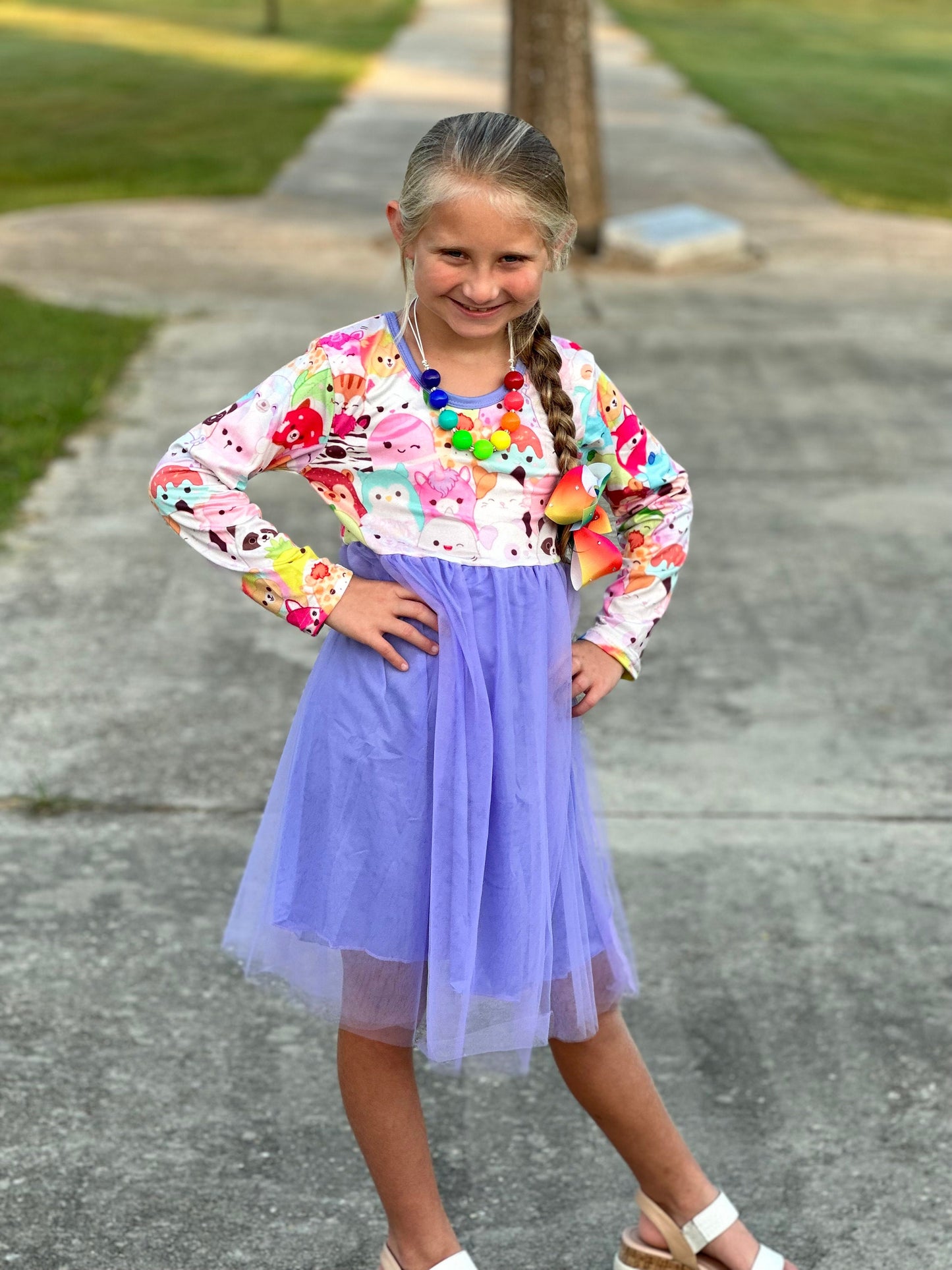 Light purple squishmallow tulle dress