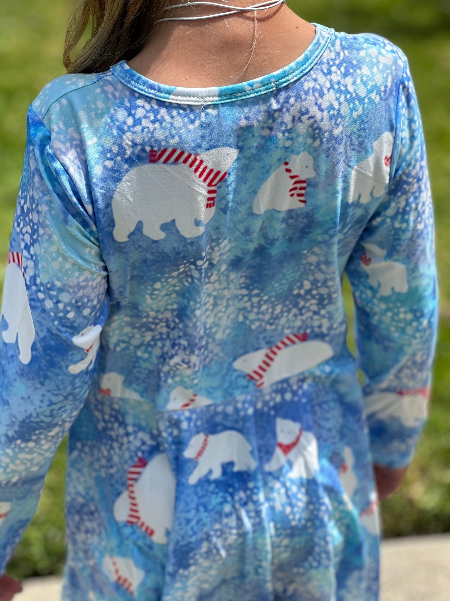Snowy Polar Bears Twirl Dress