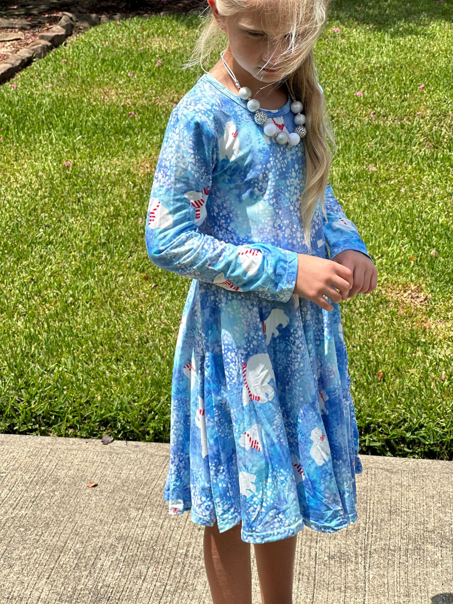 Snowy Polar Bears Twirl Dress