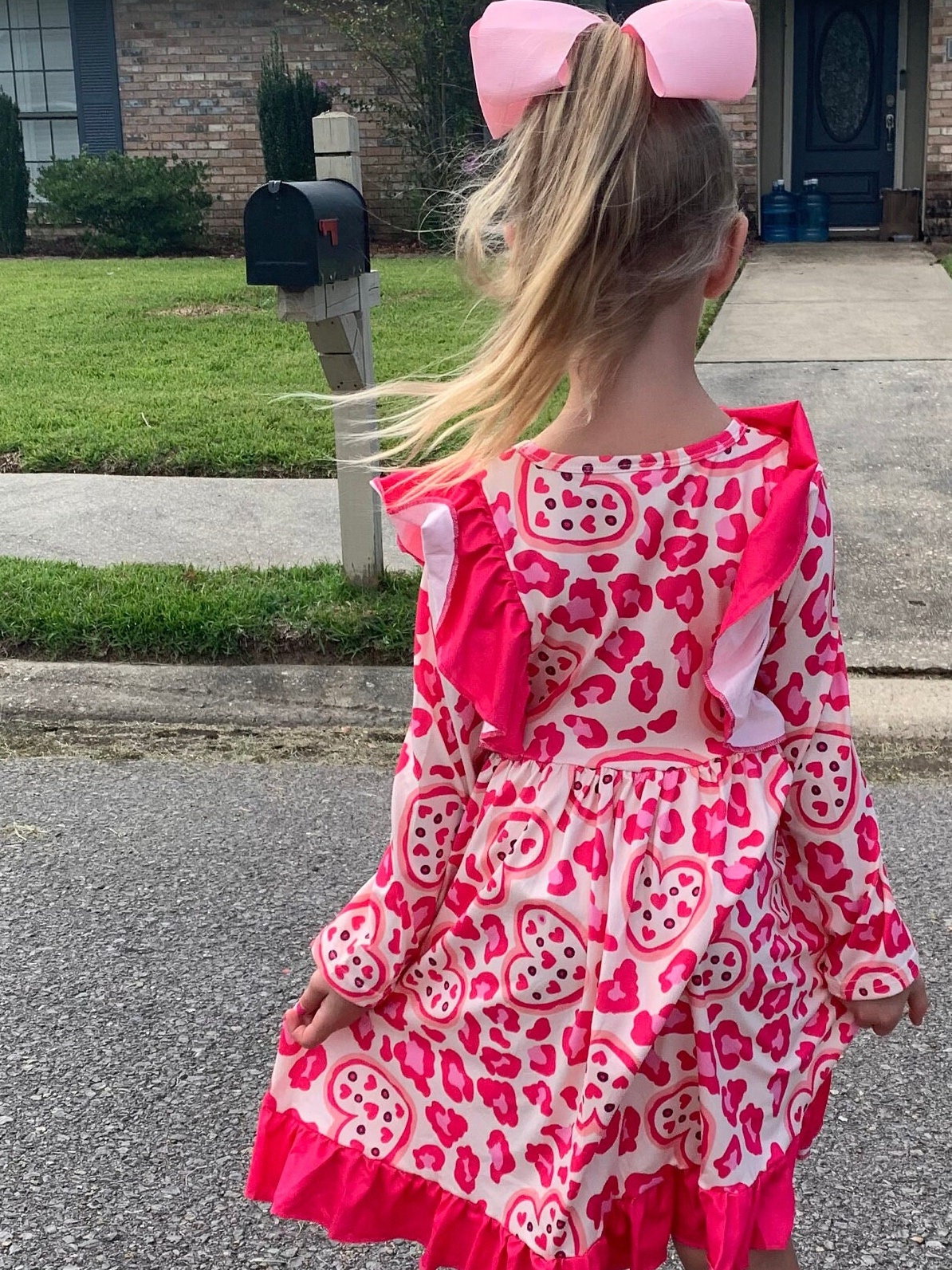 Leopard Pizza Love Ruffle Twirl Dress