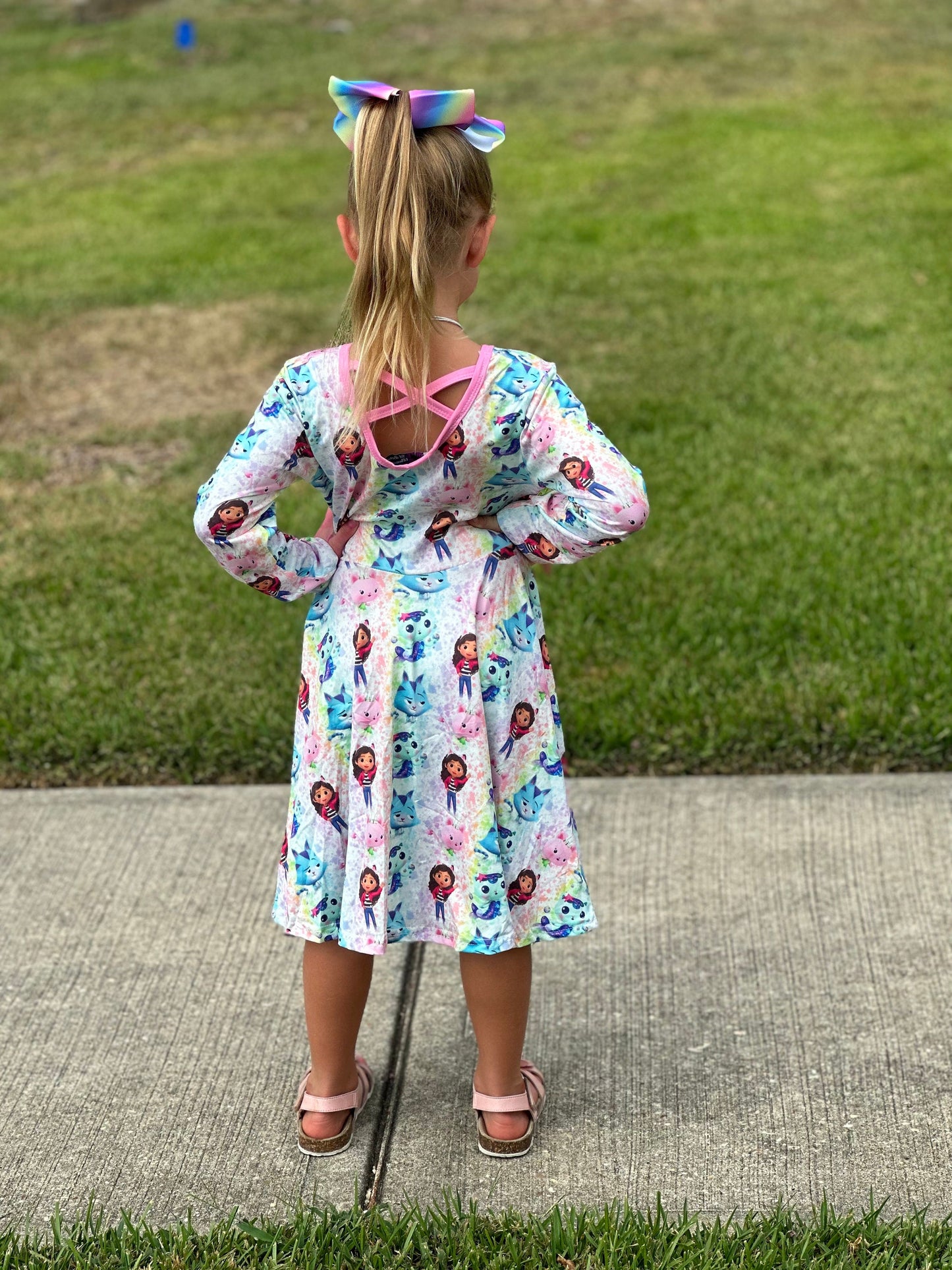 Dollhouse long sleeve twirl crossback