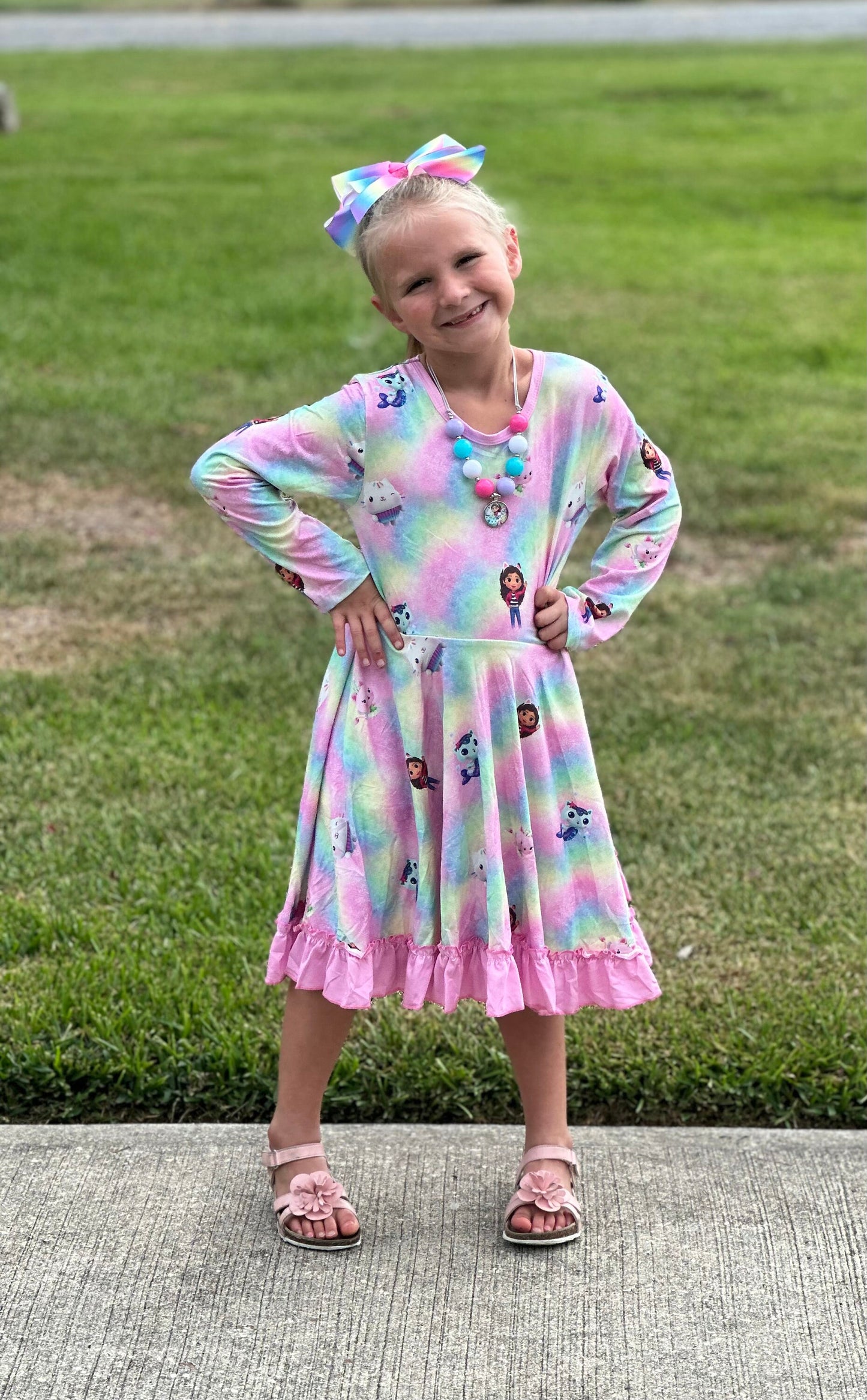 Pastel Dollhouse Twirl Dress