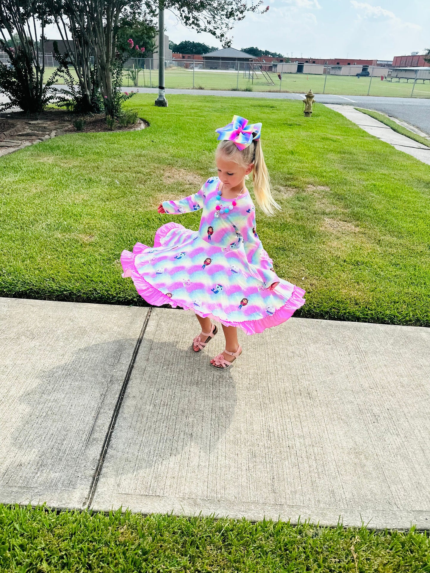 Pastel Dollhouse Twirl Dress