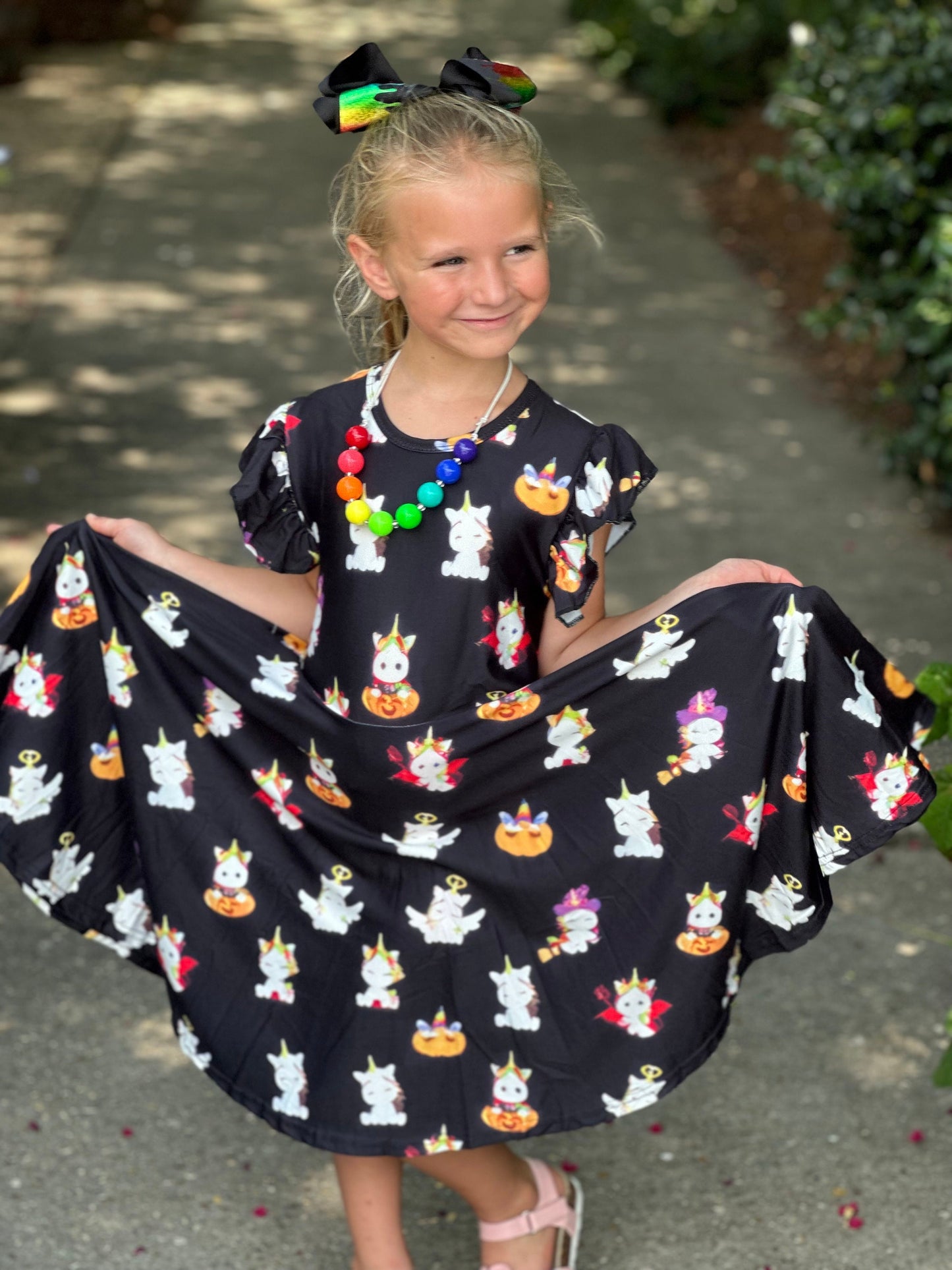 Halloween Unicorn twirl dress