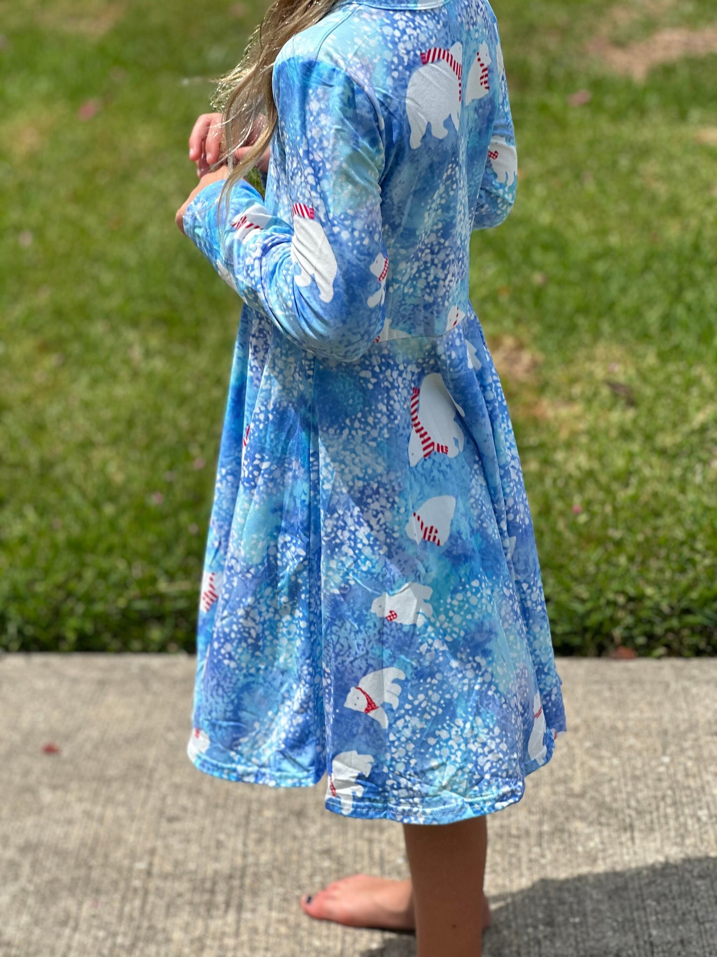 Snowy Polar Bears Twirl Dress