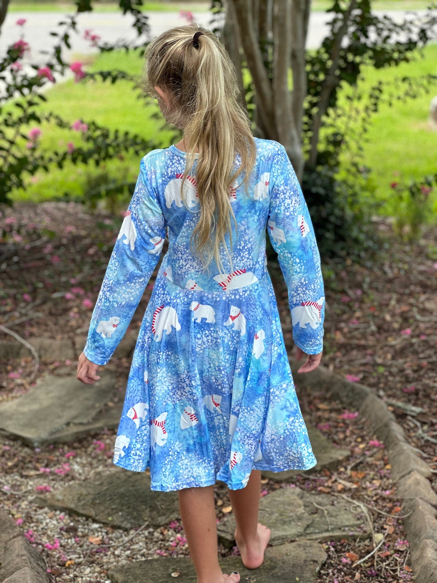 Snowy Polar Bears Twirl Dress