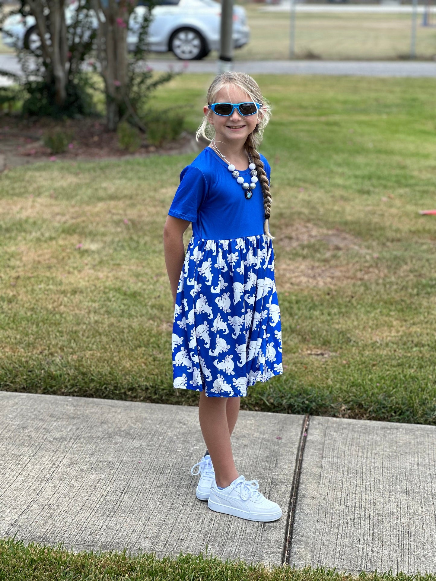 Royal Blue Axolotl Dress