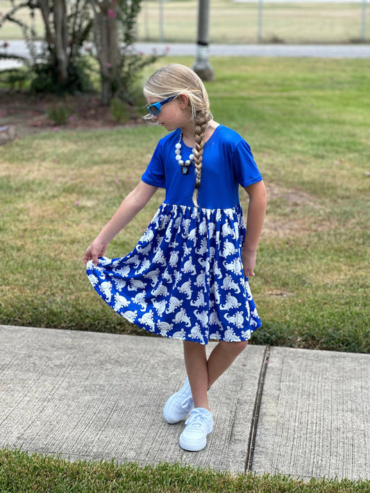 Royal Blue Axolotl Dress