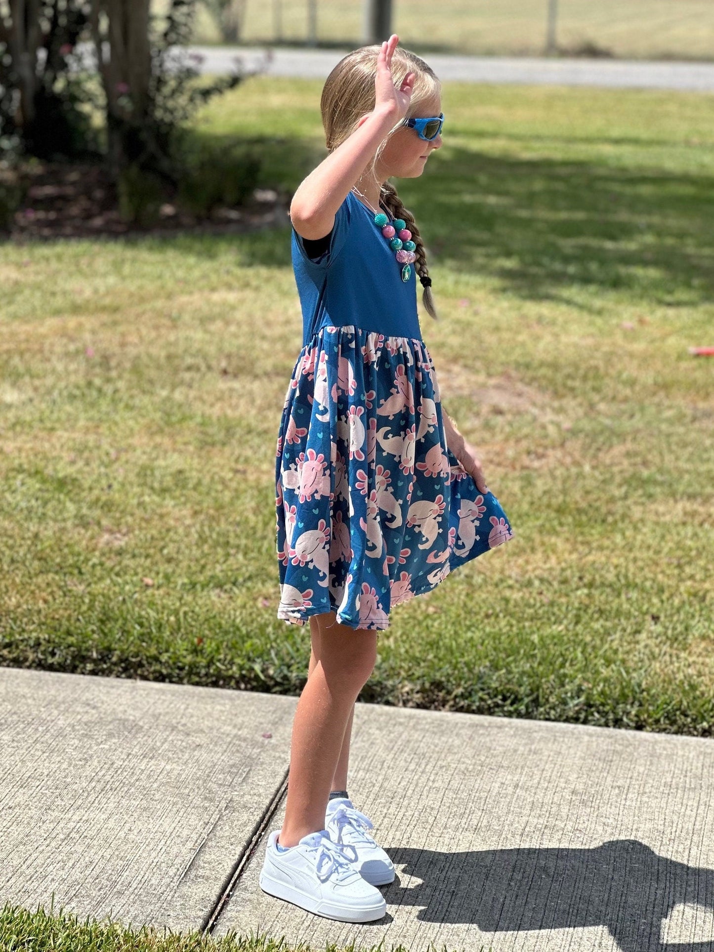 Teal Axolotl Dress