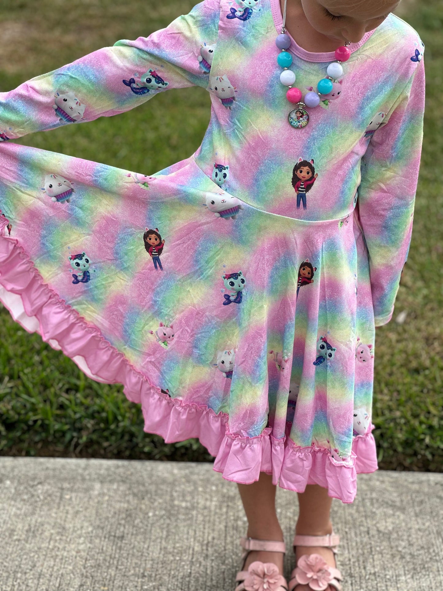 Pastel Dollhouse Twirl Dress