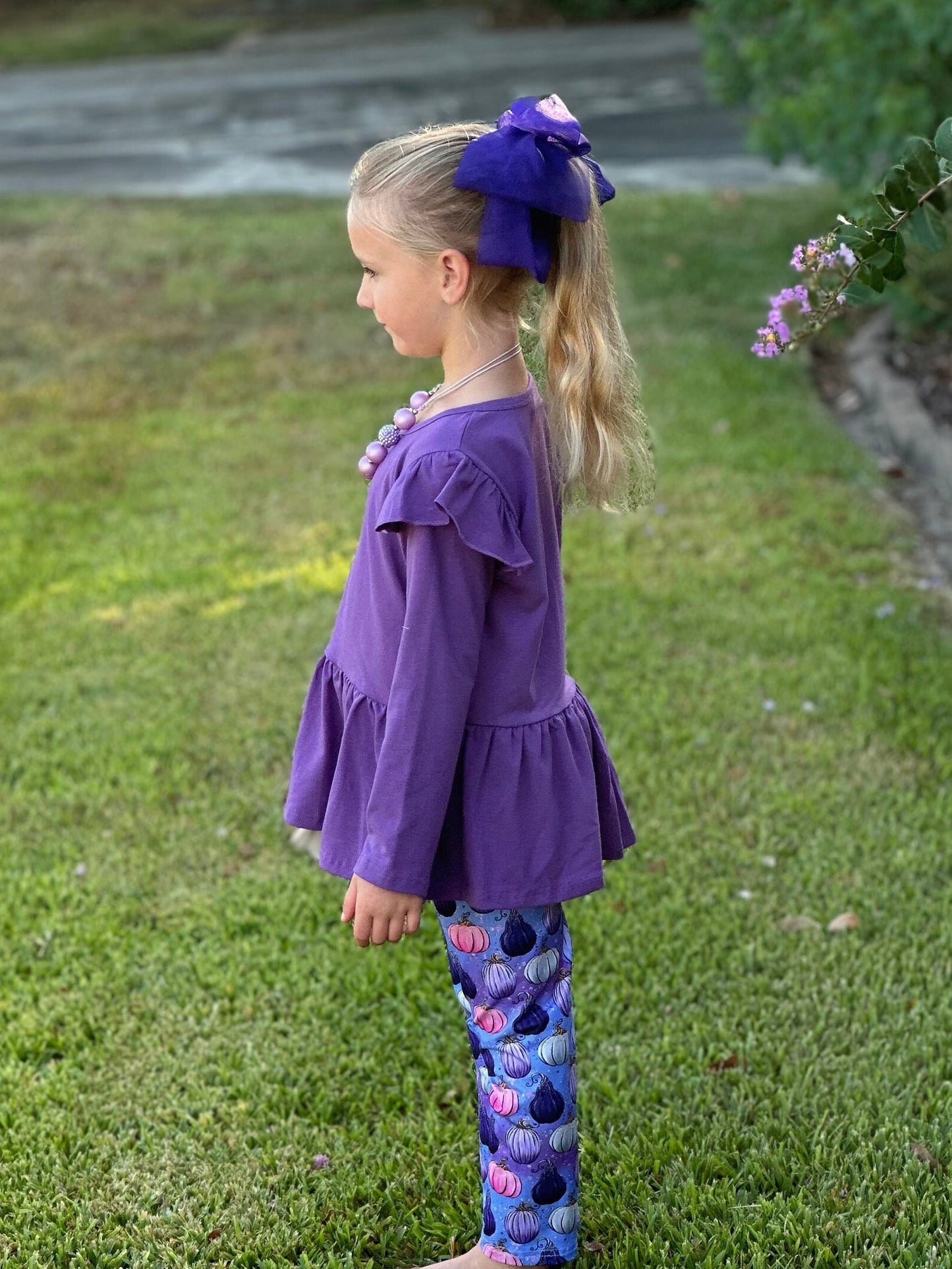 Purple Pumpkins leggings Set