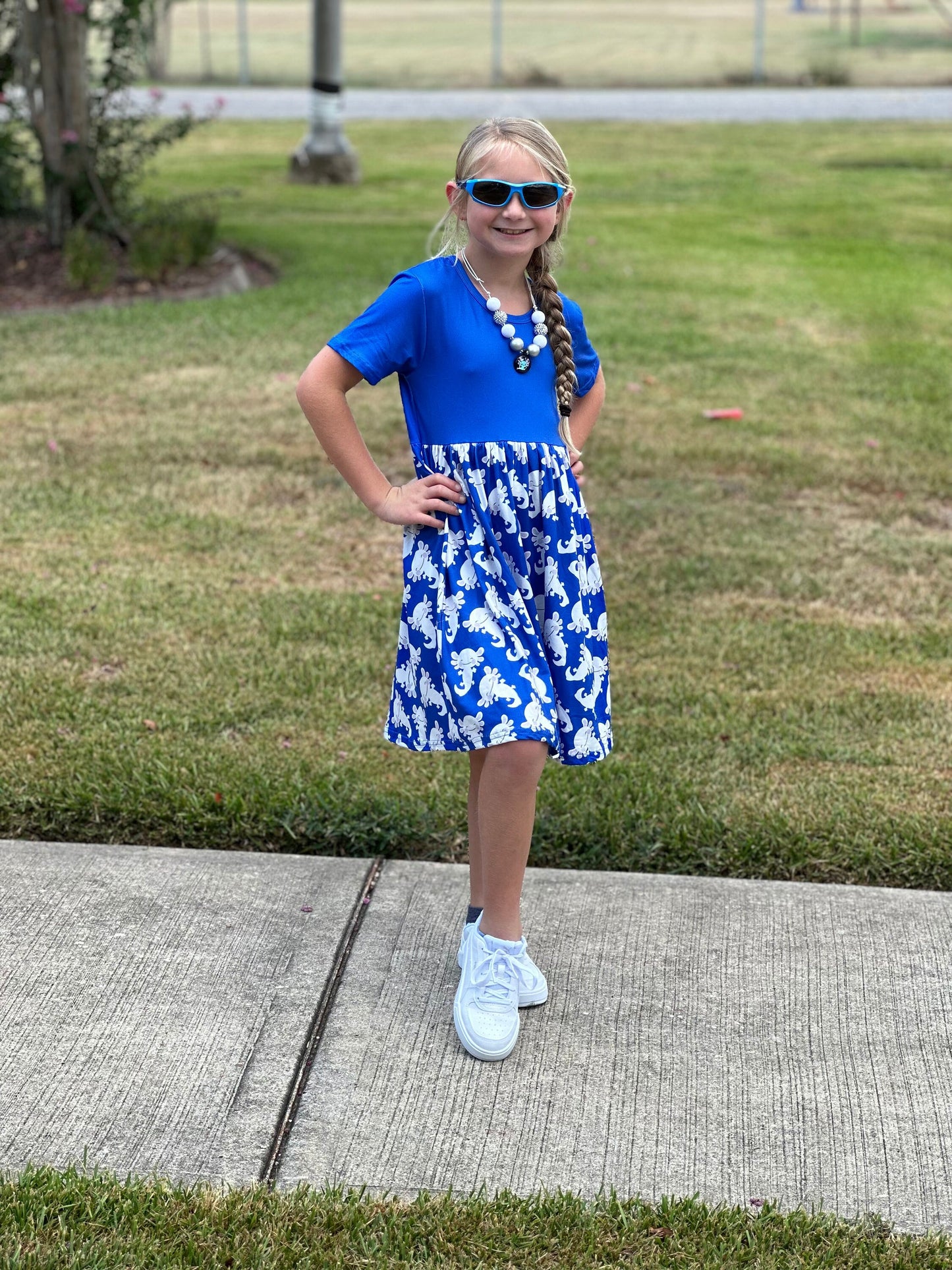 Royal Blue Axolotl Dress