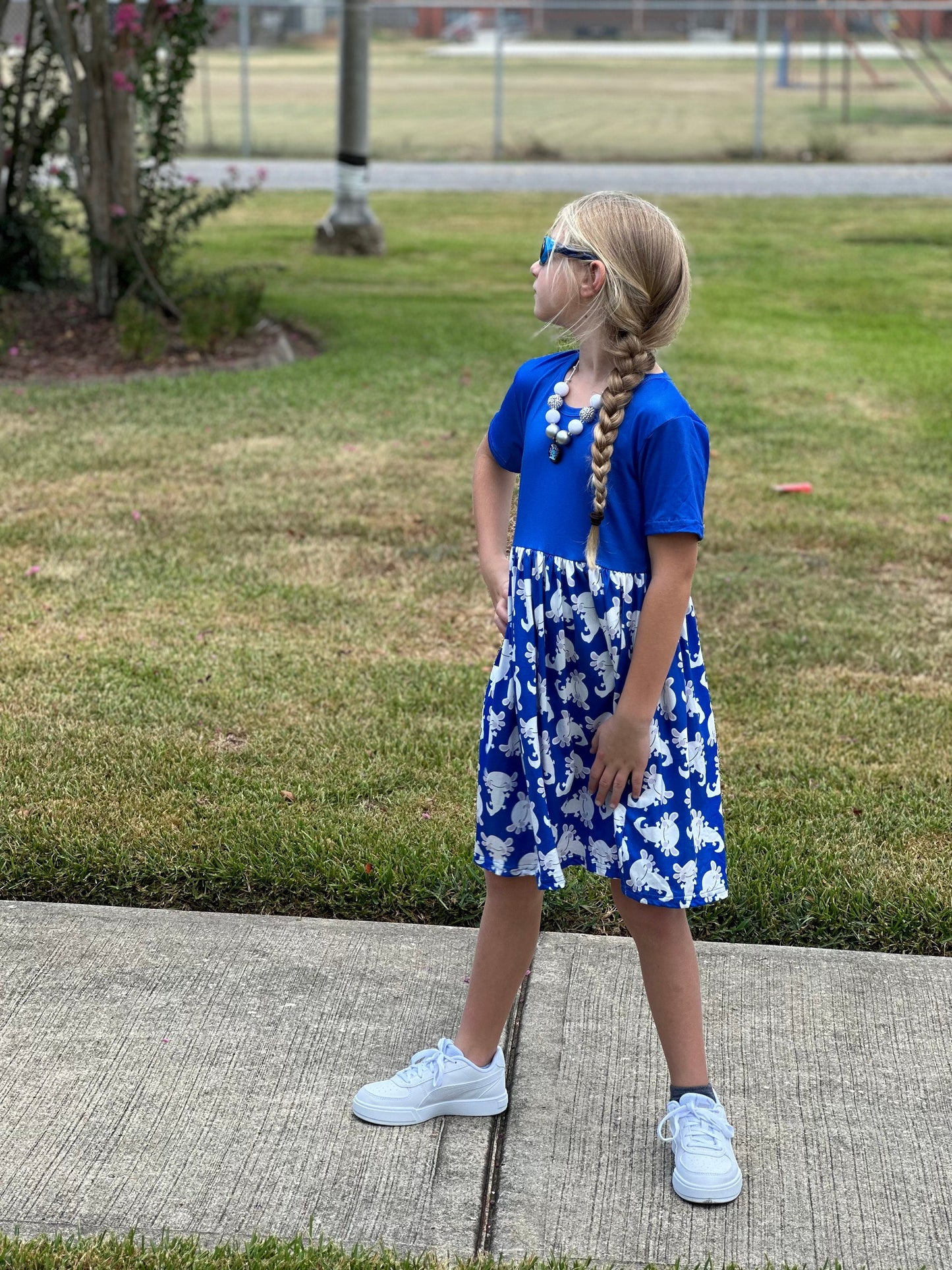 Royal Blue Axolotl Dress