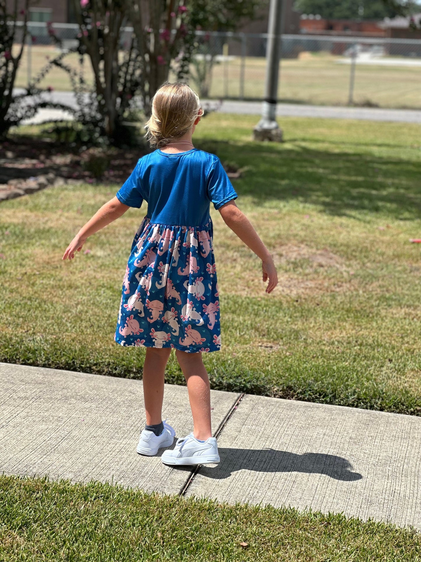 Teal Axolotl Dress