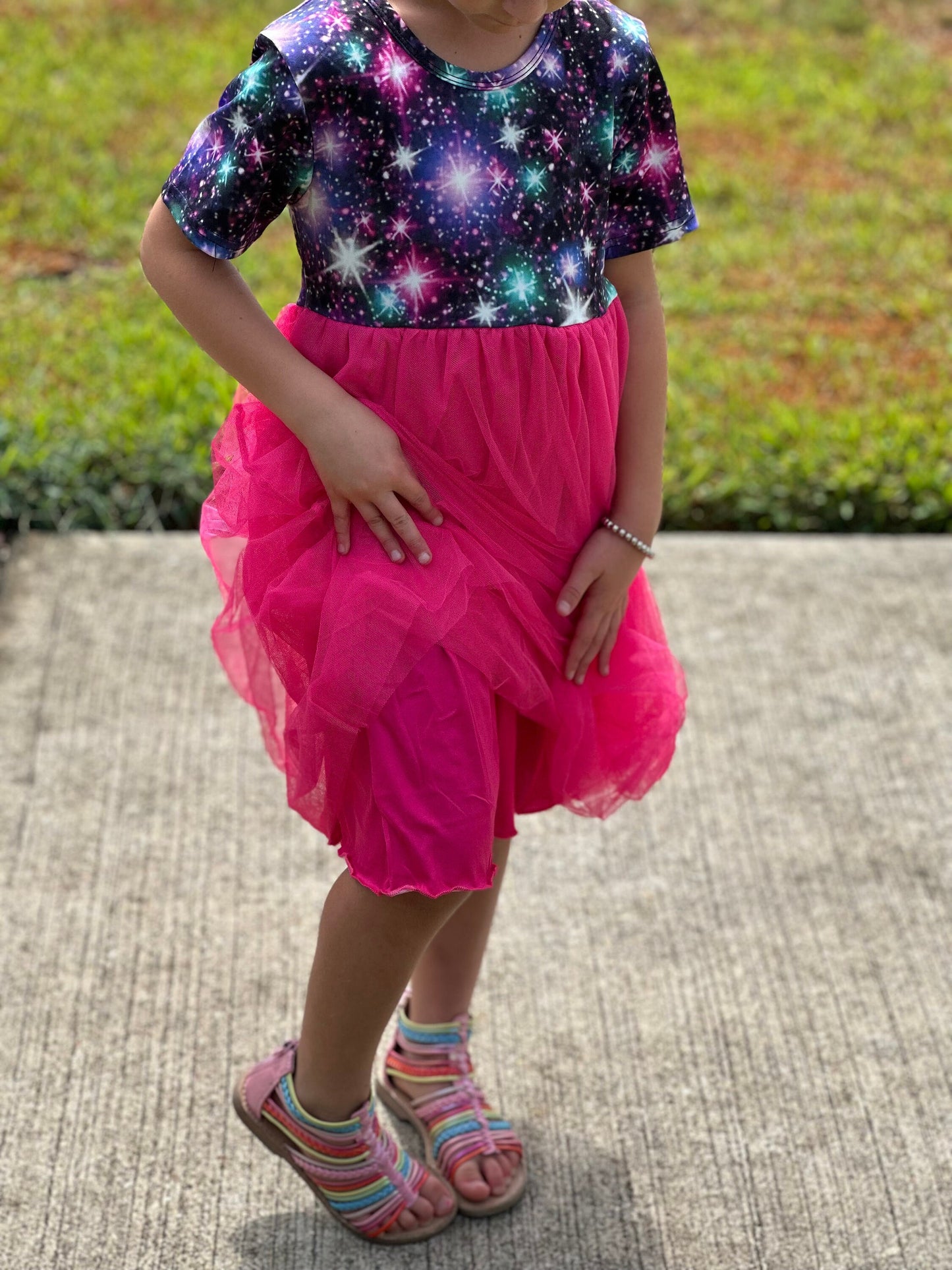 Pink Galaxy Tulle Dress
