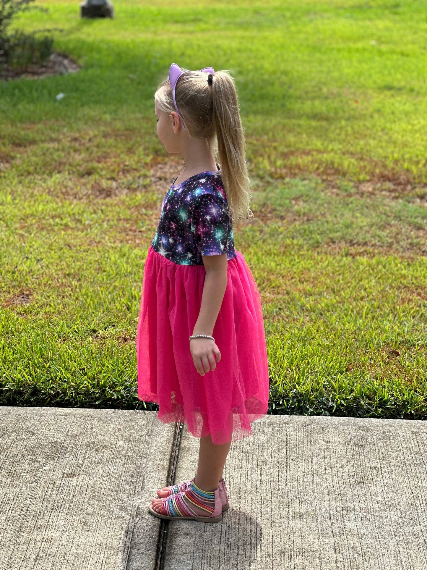 Pink Galaxy Tulle Dress