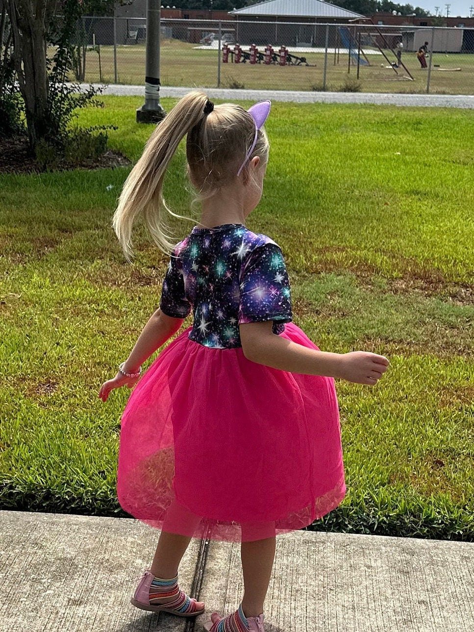 Pink Galaxy Tulle Dress
