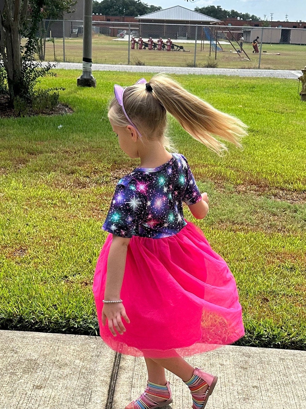 Pink Galaxy Tulle Dress