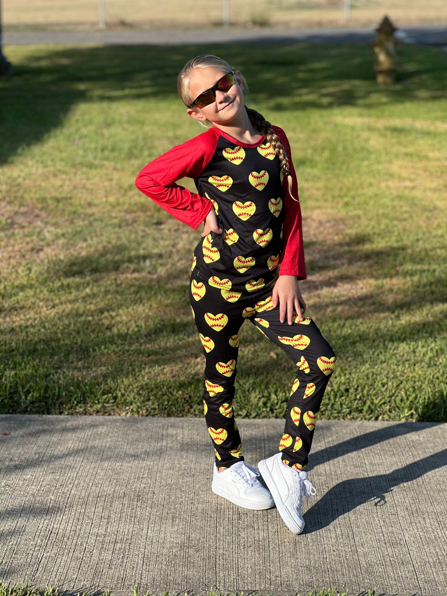 Softball love leggings Set