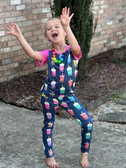 Navy Boba Leggings Set