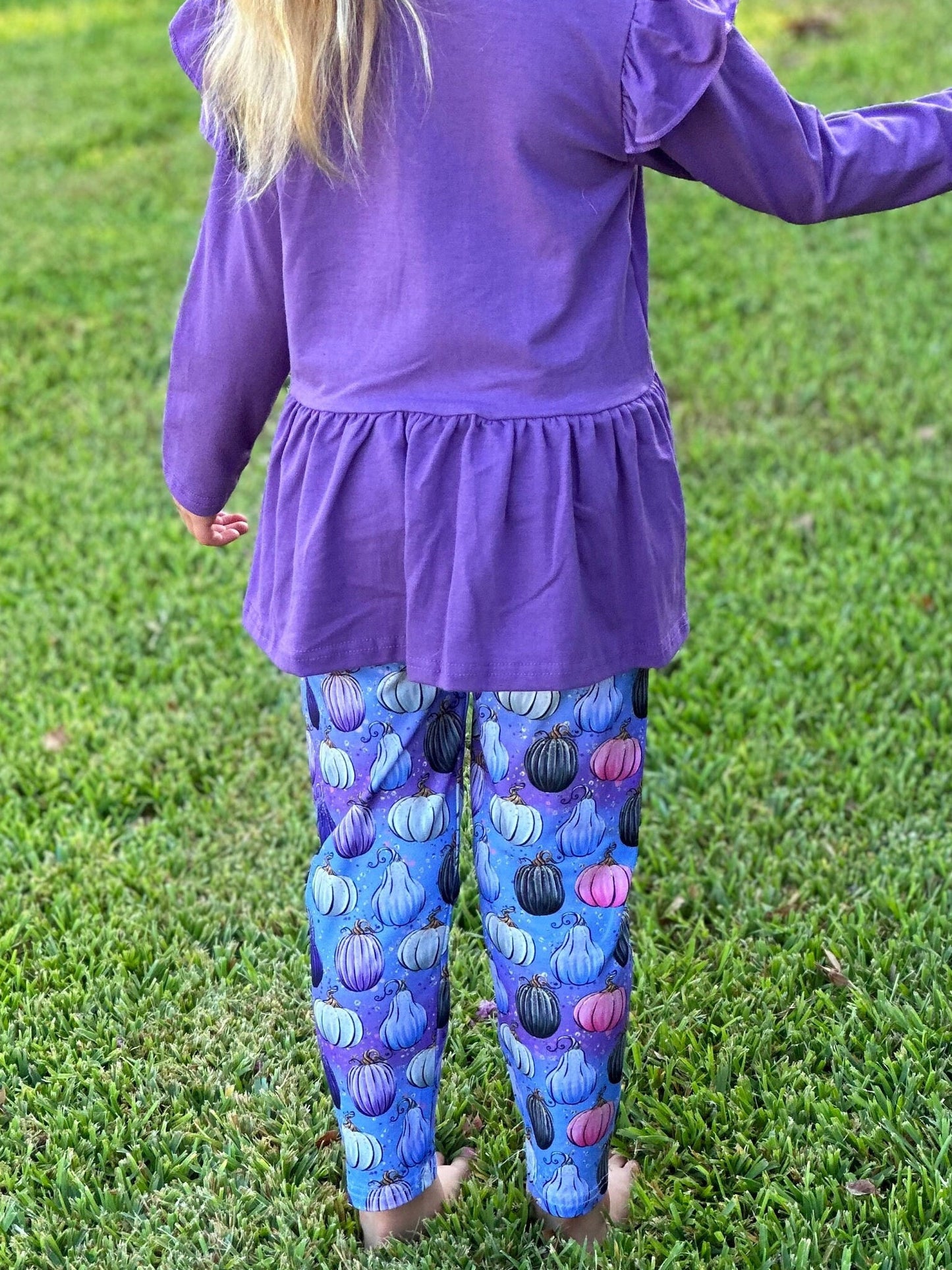Purple Pumpkins leggings Set