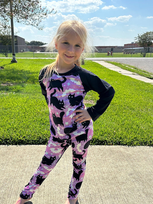 Bats and Cats Leggings Set