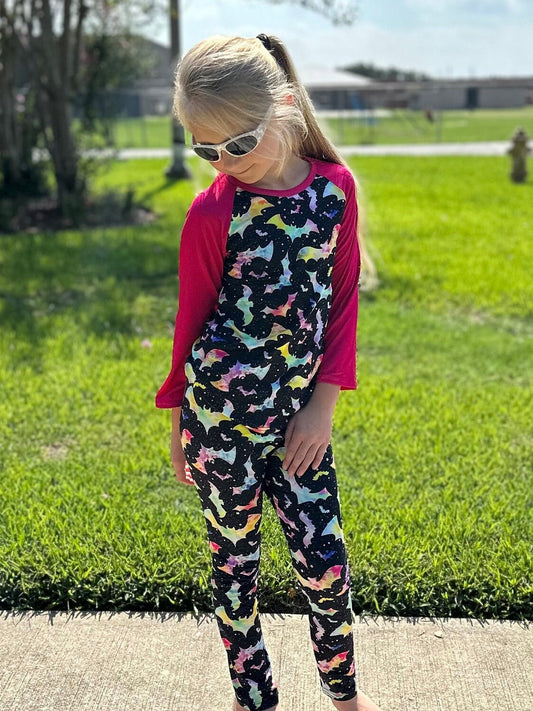 Rainbow Bats Leggings Set