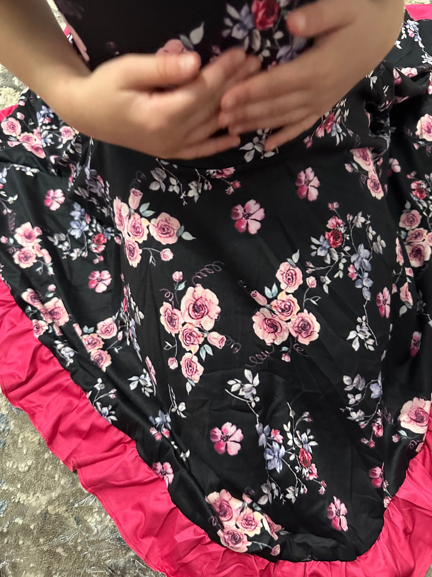 Pink Floral Twirl Dress