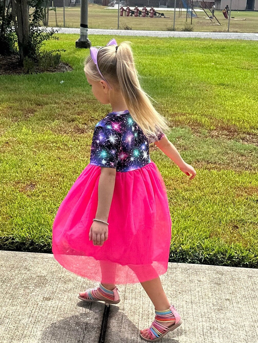 Pink Galaxy Tulle Dress