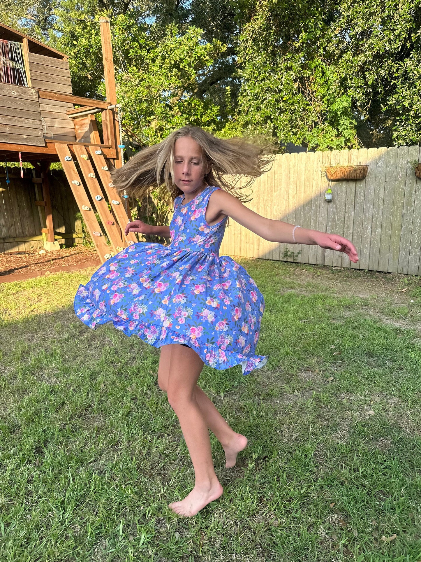 Floral High Low Dress