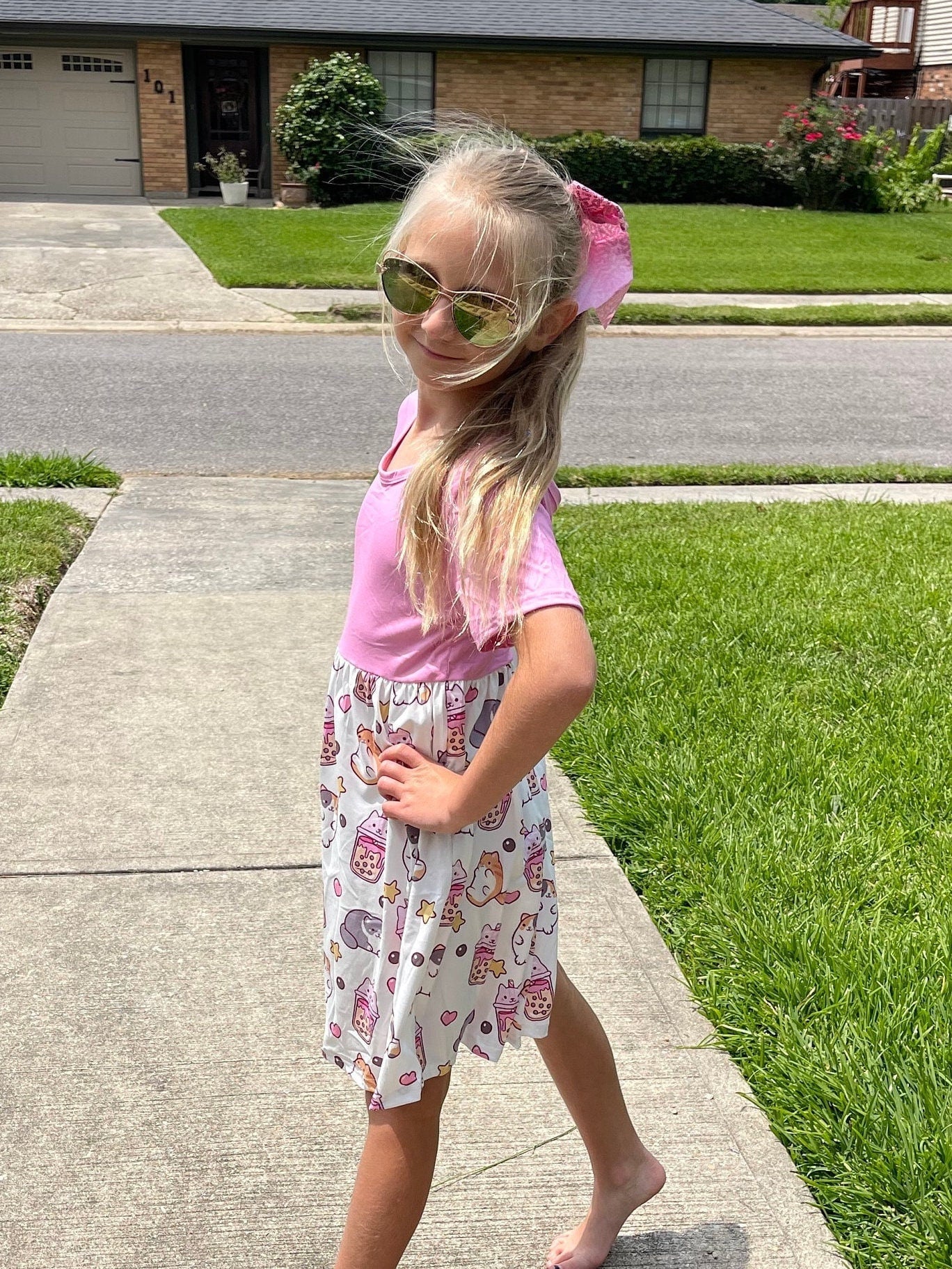 Kitty Boba Cap Dress