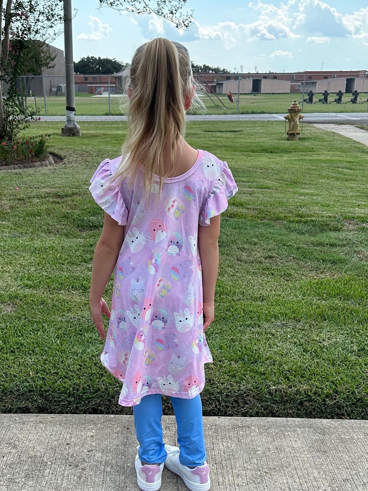 Purple Squishmallow Favorites Swing Dress